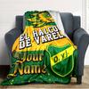 Name Custom Defensa y Justicia Print Flannel Blanket High Quality Warm Comfortable Cover for All Seasons Perfect for Gifts Home Decor