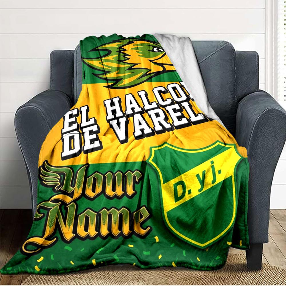 Name Custom Defensa y Justicia Print Flannel Blanket High Quality Warm Comfortable Cover for All Seasons Perfect for Gifts Home Decor
