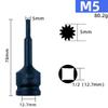1Pcs Durable Metric 1/2 Inch Shank Electric Drill Adapter 78mm Length Cr-Mo Steel 12 Point Torx M5-M19 Long Bit Wrench