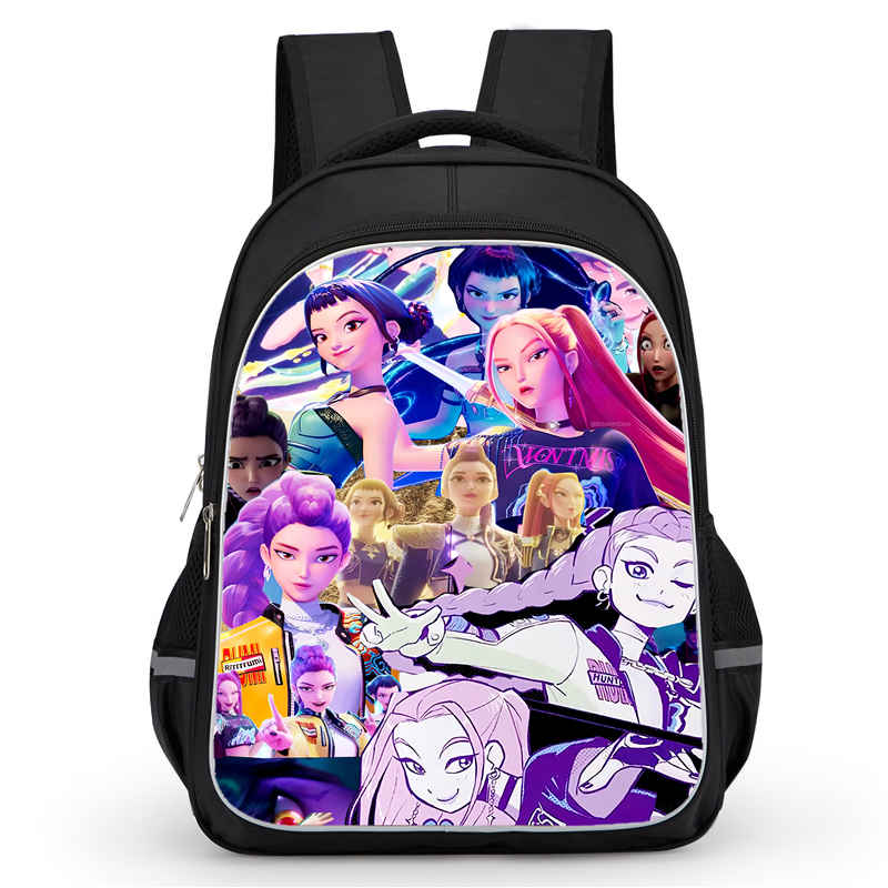 Cartoon School Bags For Boys Girl,16In School Backpack With Double Zipper Pocket,K-Ppop Kids Bags For Pupil Students, Best Gift
