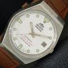 AUTOMATIC 46941 VINTAGE ORIENT JAPAN MENS WHITE COLOR DIAL WATCH A701837-5 R207-a701837