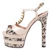 Fashion Luxury Designer Heels T-Strap Women Riveted Party Dance Shoes Peep-toe High Heels Sexy Show Shoes Open-Toe Platform Sandals