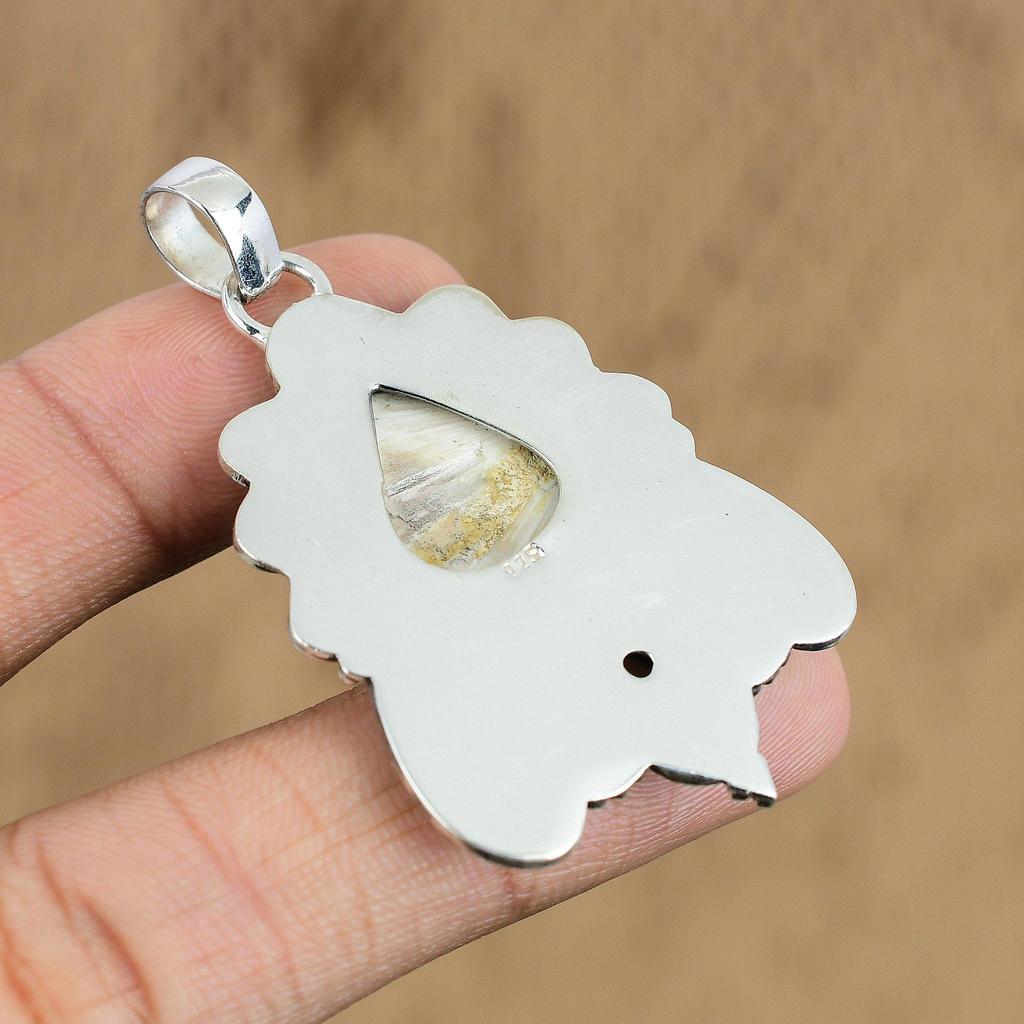 Натуральный кулон из сколецита, серебро 925 пробы, индийские украшения для девочек