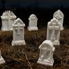 Detailed Gravestone Models for Crafts 10Pcs Mini Tombstone, 3D Printed Unpainted Model Kit, Micro Cemetery Miniature Tombstones Halloween Diorama