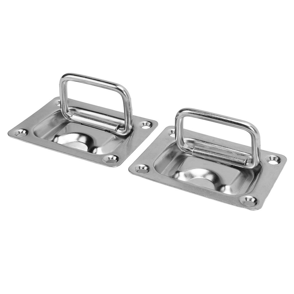 76 X 57 мм 2 шт. Врезная подъемная ручка-кольцо из нержавеющей стали 304, прочная, врезная, утопленная подъемная ручка