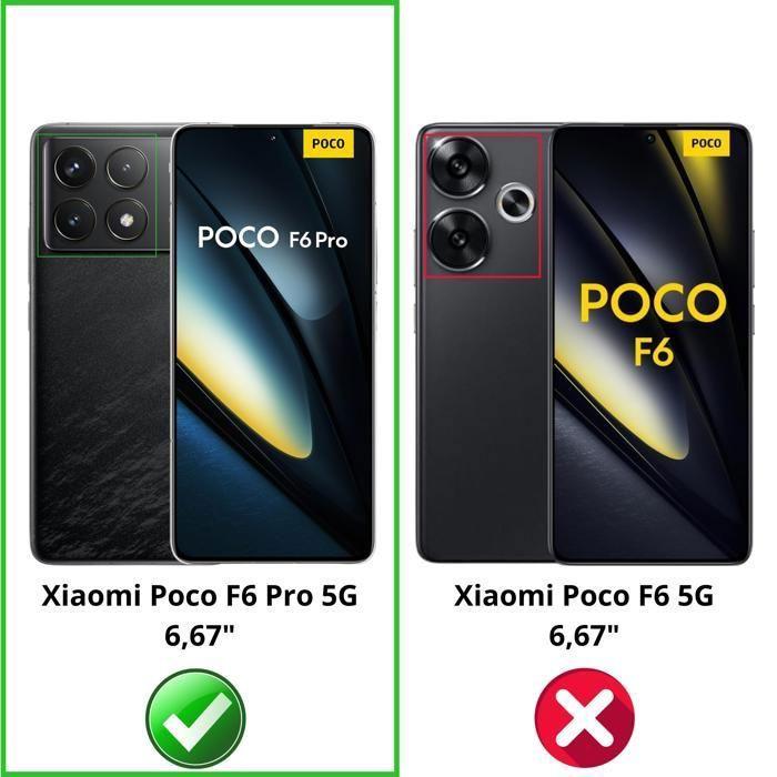 Закаленное стекло для Xiaomi Poco F6 Pro 5G [Упаковка 4 шт.] Защитная пленка для экрана Phonillico
