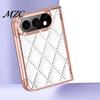 Hard Shell With Screen Film Faux Leather Phone Case for IPhone-Duo, with Protector & Hinge Anti Fingerprint Cover Protection, Rhinestone Cover,
