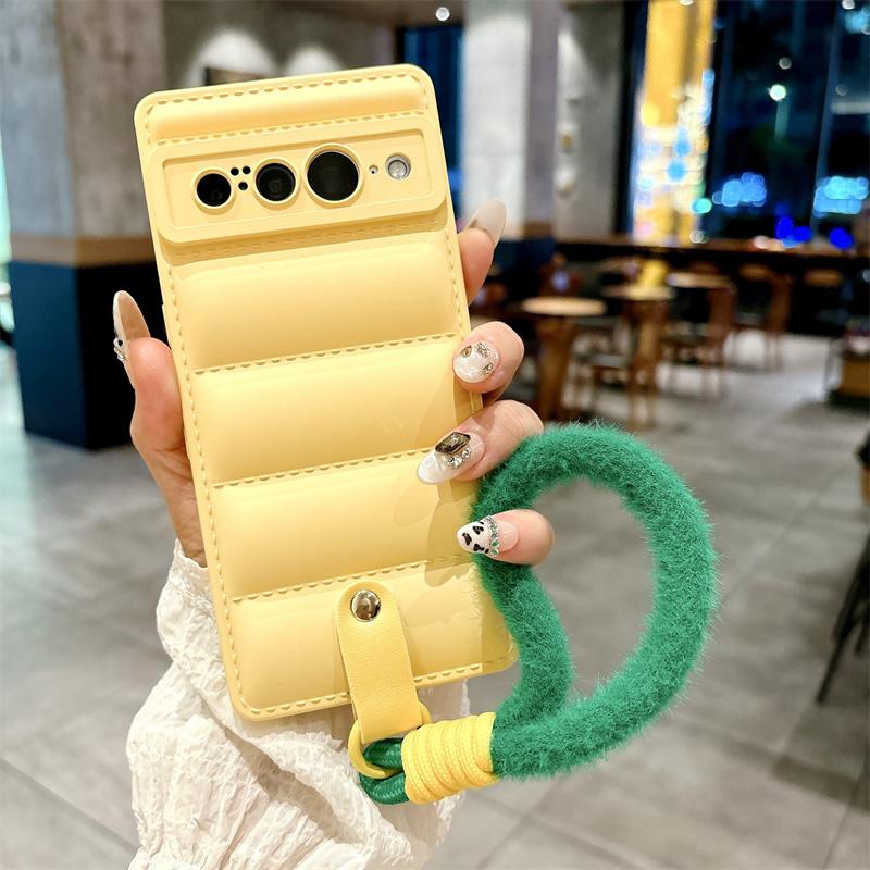 Мягкий силиконовый чехол-ремешок для телефона цвета конфет для Google Pixel 8 Pro, ремешок на руку, чехол из жидкого силикагеля для GOOGLE Pixel 7 6 Pro 5a 4a 3 4 XL