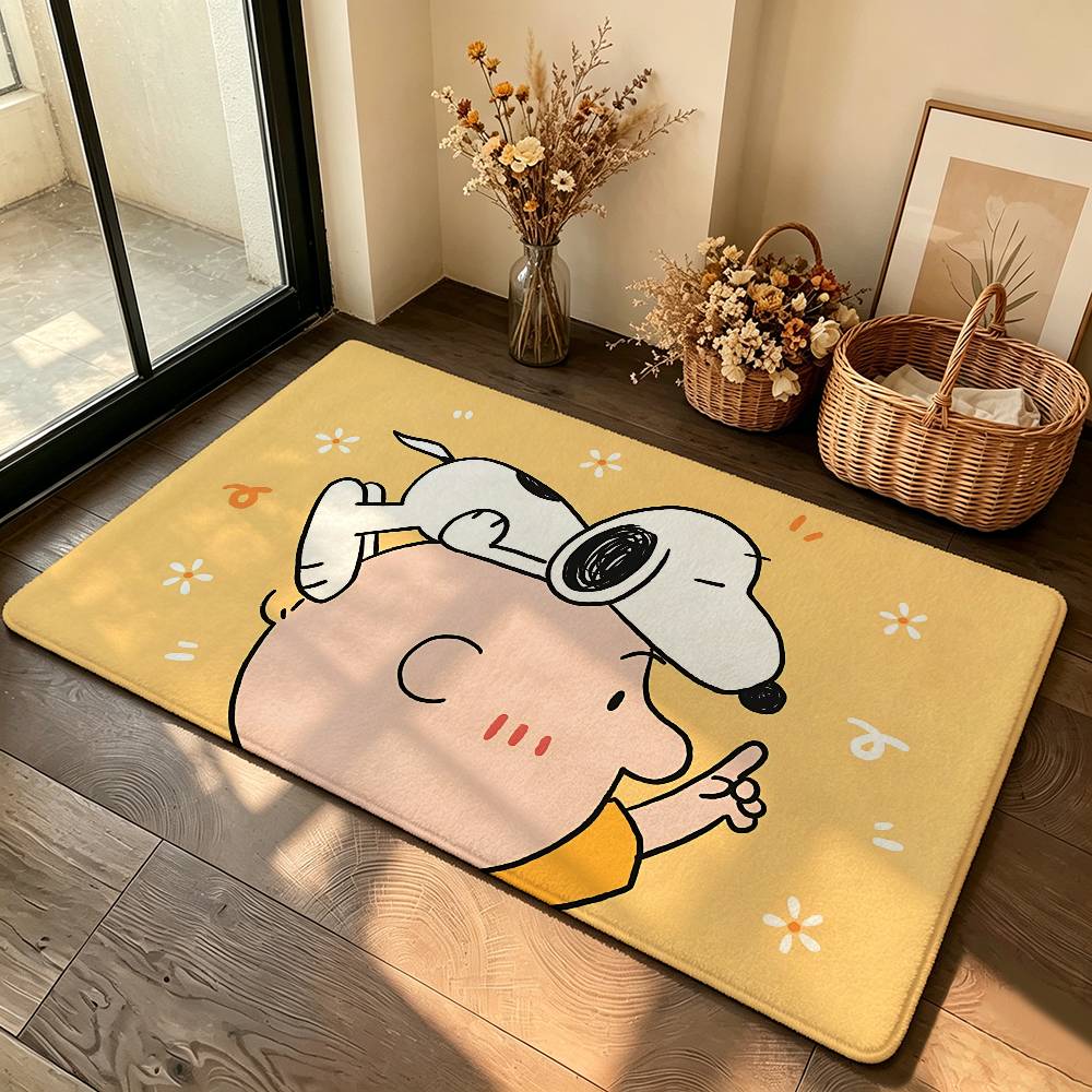 Classic-S-sNoOPyS Kawaii Carpet Bathroom Anti-slip Mat Door Mat Home Decoration Mat Entrance Door Mat Scratch-resistant Door Mat