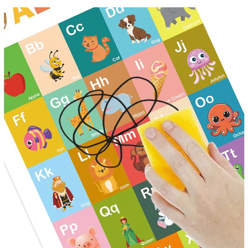 Kids Early Education Learning Posters Alphabet Math Weather Time Educational Charts