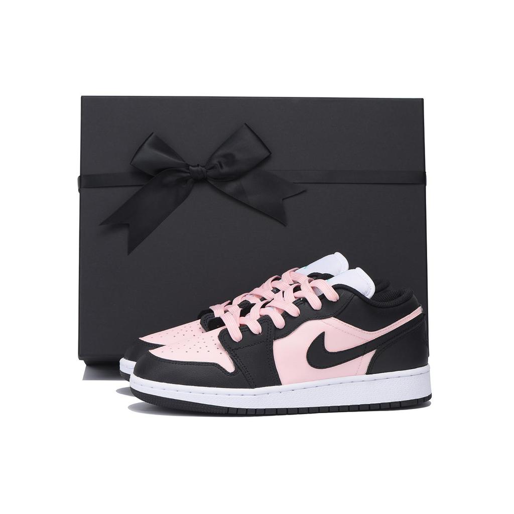 Jordan Air Jordan 1 Dopamine Dressing Амортизация, Износостойкие Низкие Винтажные Баскетбольные Кроссовки Женские Черно-Розовые 553560-131(Team32-SBOX)