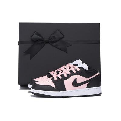 Air Jordan 1 Dopamine Dressing Амортизация, Износостойкие Низкие Винтажные Баскетбольные Кроссовки Женские Черно-Розовые 553560-131(Team32-SBOX)