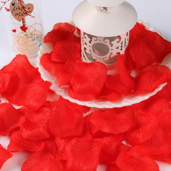 1 Bag Artificial Fake Rose Petals Eco-friendly Realistic Looking Colorful Simulation Silk