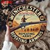 Винтажная металлическая жестяная вывеска Winchester 8x8 дюймов Ковбой Западный Настенный Декор для Дома Бара Кафе