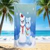 1Pc Polar Bears Winter Wonderland Beach Towel, Quick Dry, Multi-Use for Beach Pool Gym Yoga Home Travel, Christmas, Halloween, Xmas Gift S125