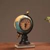 1PC Desktop Ornament Vintage Clock Globe Table Decoration Tabletop Ornament