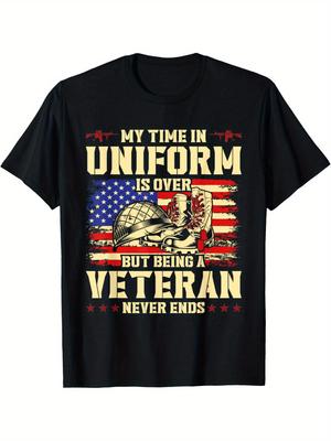 Veteran T-shirt My Time In Uniform Is Over But Being A Veteran Never Ends