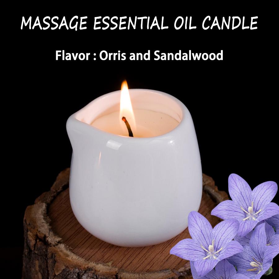 1pc Lemon Flavor Massage Essential Oil Candle, Coconut Wax, Heating, Body Open Back SPA Romantic Holder Home Decor Valentines