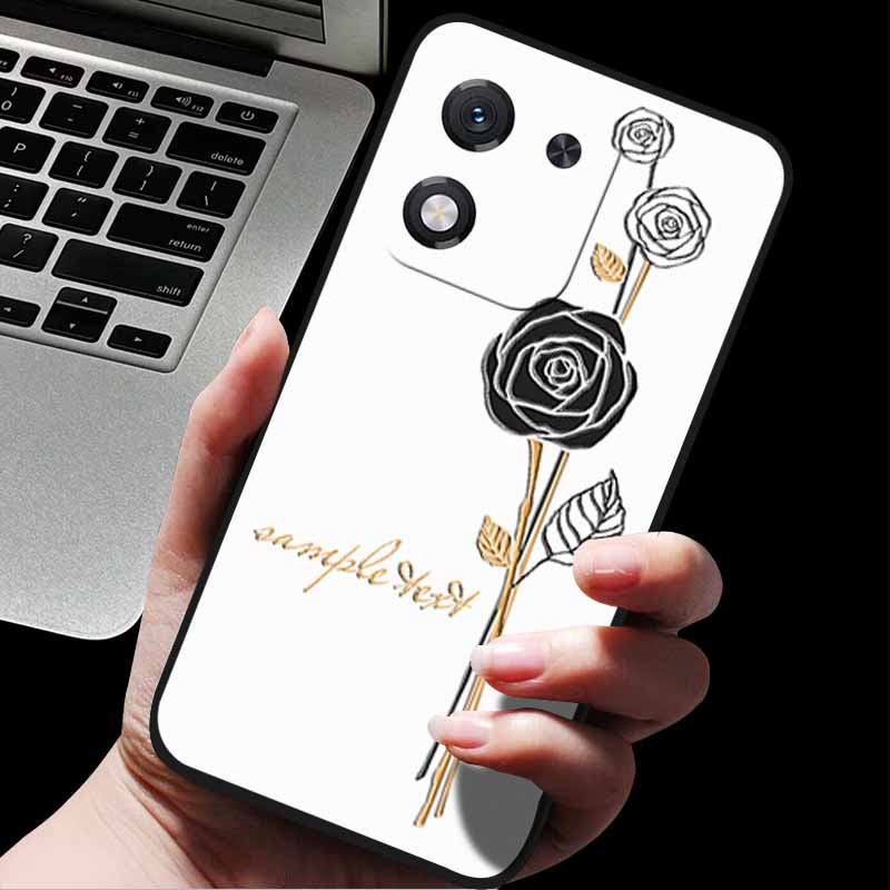 For Honor X70i 5G ABR-AN00 3D Relief Flower Emboss Soft Silicone Back Cover For Honor X70i X70i 5G Relief Emboss Case Honor X70i