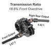 Ultralight Carbon Fiber OD-3 Overdrive Transmission 48P Gearbox for AR44 AR45 Capra Axle LCG Comp Rigs 1/10 RC Rock Crawler