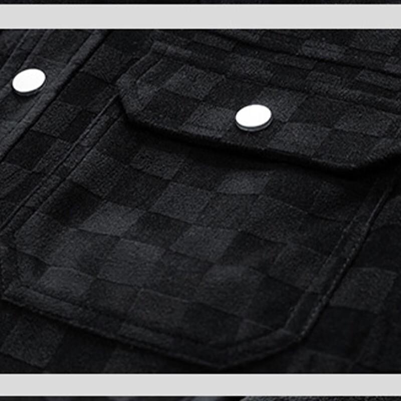 ROMON Men's Checkered Business Casual Jacket