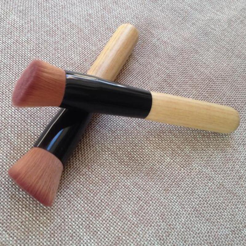 Профессиональные кисти для макияжа с деревянной ручкой, скошенной головкой, инструменты для макияжа лица, красота