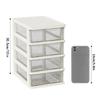 JOJAJU 1Pc Storage Box,Space-Saving Clear Drawer Organizer (2/3/4-Tier) Sort Office,Home,dormitory,Makeup, Pens, Jewelry