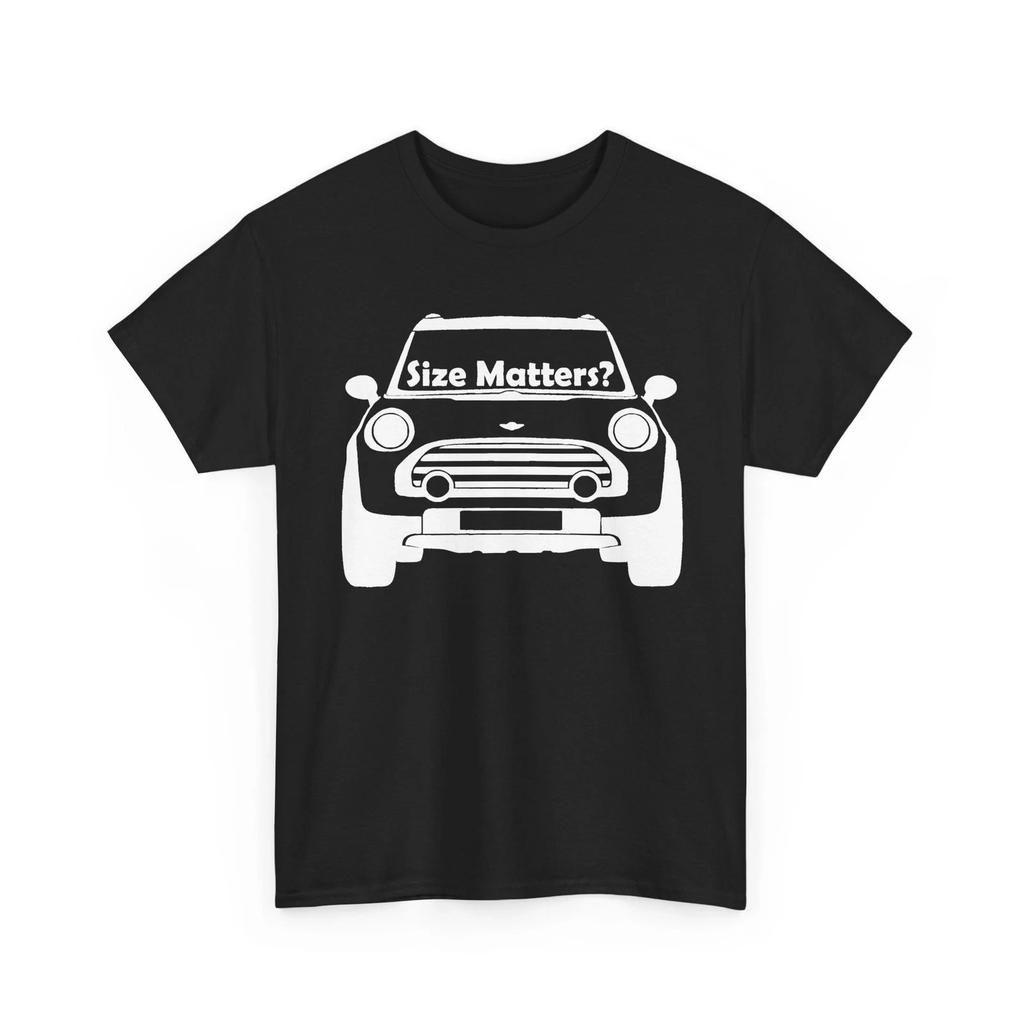 Compact Mini Car Size Matters Funny Slogan Graphic T‑Shirt SIZE S‑5XL