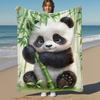 1PC panda bambooOutdoor Flannel Blanket - Soft Plush Decor for Picnics, camping, Bedroom, Playroom, Office, or Lunch Break 1311A