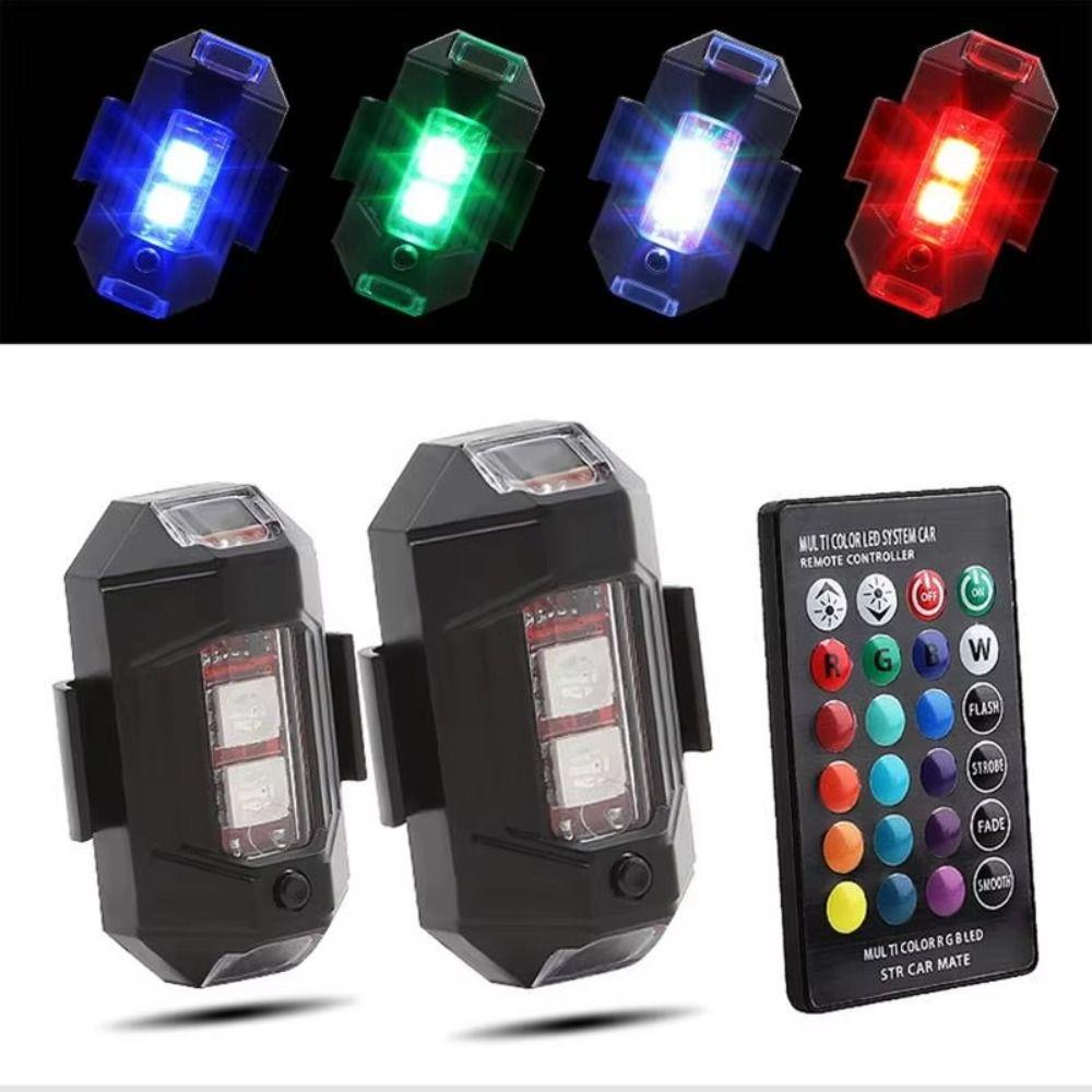 7 Color Motorcycle Warning Light RGB Motorcycle Signal Light LED Strobe Light Night Flying