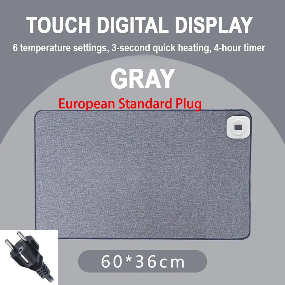 Подарки Нагревательный коврик для мыши с вилкой ЕС с цифровым дисплеем Очень большой нагреваемый настольный коврик Водонепроницаемый Быстрый нагрев Офисный настольный коврик