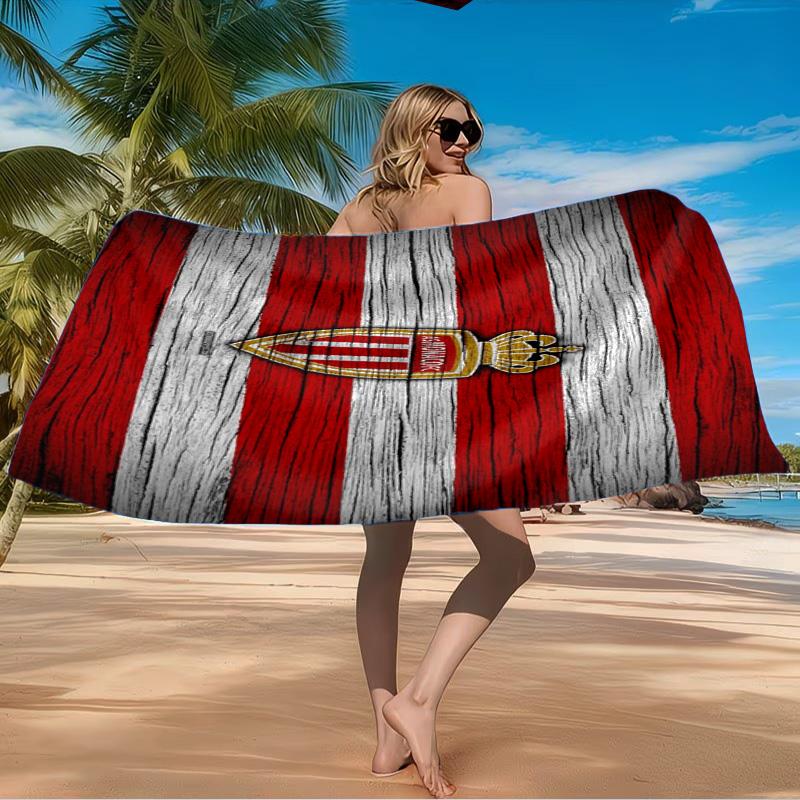 As Monaco Crest Beach Towel Microfiber Beach Towel, Lightweight and Quick-Dry, for Summer Travel, Swimming Pool Fan Birthday Gift
