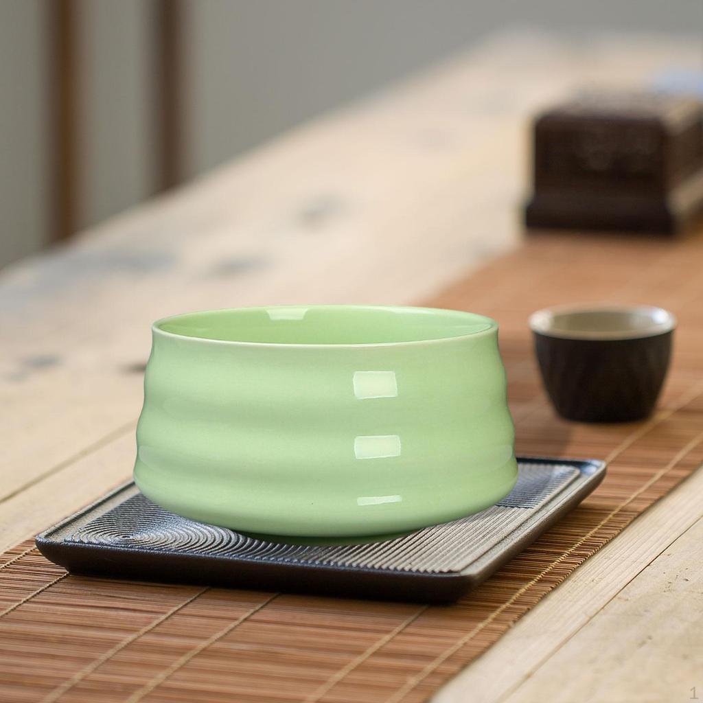 Керамическая чаша для матча, ручная работа, японское приготовление, портативный фарфор, смешивание чая
