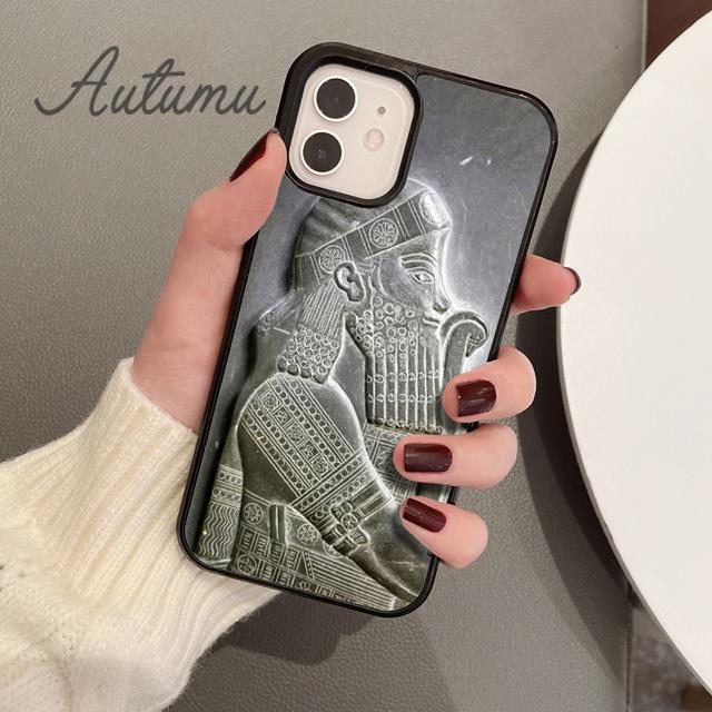 Чехол для телефона с ассирийским месопотамским узором для iPhone 11 12 13 14 Pro Max mini X XR XS SE 2020 6 7 8 Plus Galaxy S21 S22