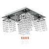 Modern G9 Crystal Raindrop Chandelier Lighting Flush Mount For Dining Room Bathroom Bedroom