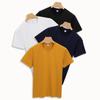 270g Long Velvet Cotton Xinjiang Cotton Mercerated Small Terry Circle Round Neck Solid Color Youth Thickened Cotton T-shirt Men