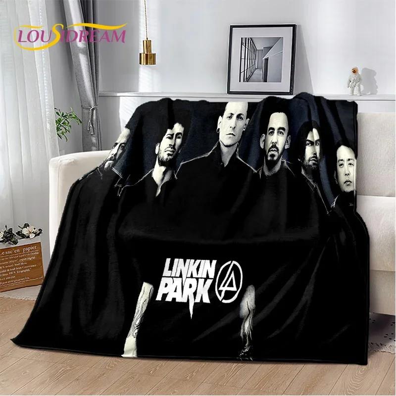 Retro Rock Band 3D L-Linkin-Park Soft Blankets,Keep Warm Throw Blanket Comfortable Blanket for Picnic Beds Sofa Home Bedroom Kid