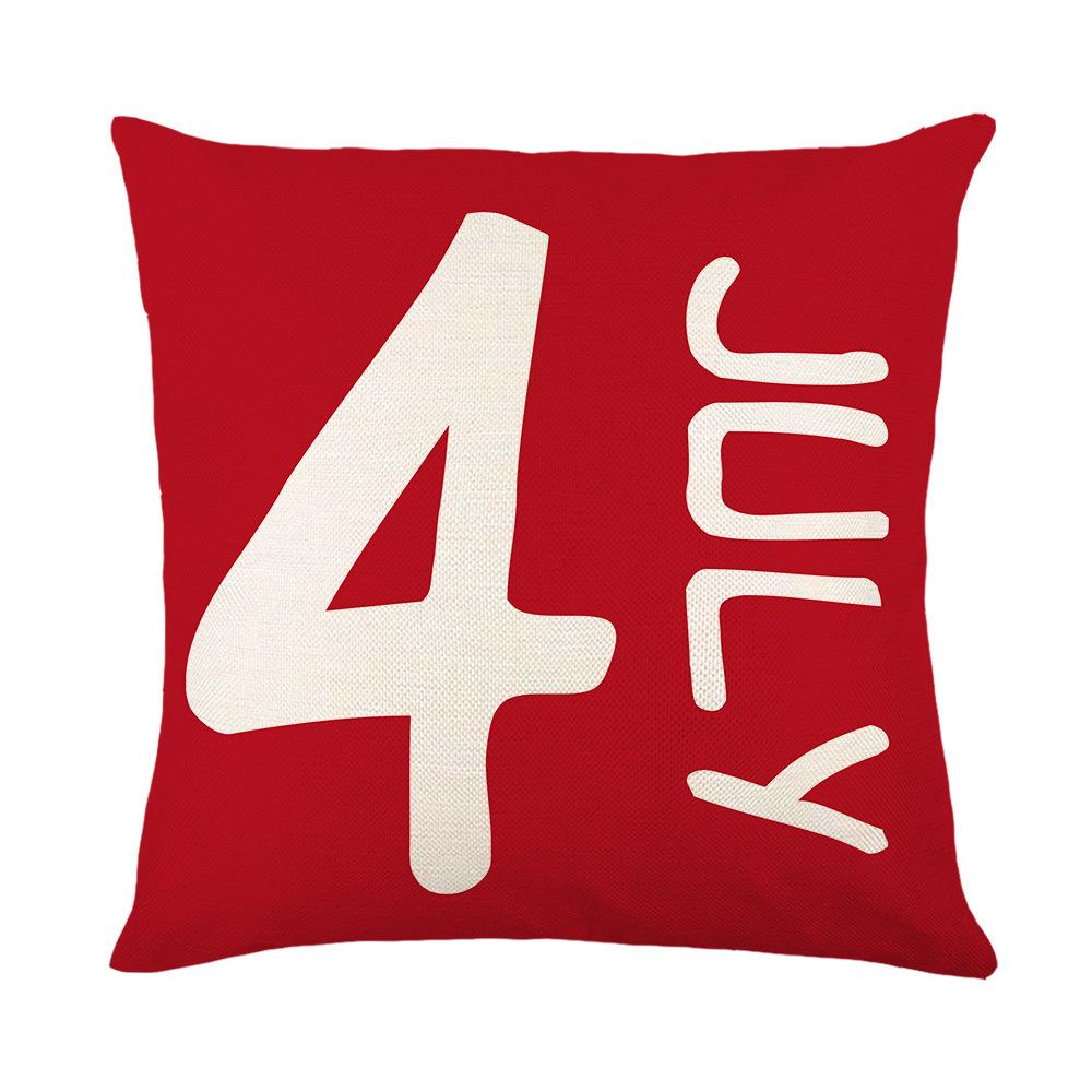 New Independence Day Pillow Cover Polyester Printed Living Room Sofa Cushion Cover Bedroom Decorative Cushion Cover