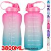 2000/3800ML Large Size Water Bottle Leakproof Water Jug Ensure You Drink Enough Water Daily for Fitness, Gym and Outdoor Sports