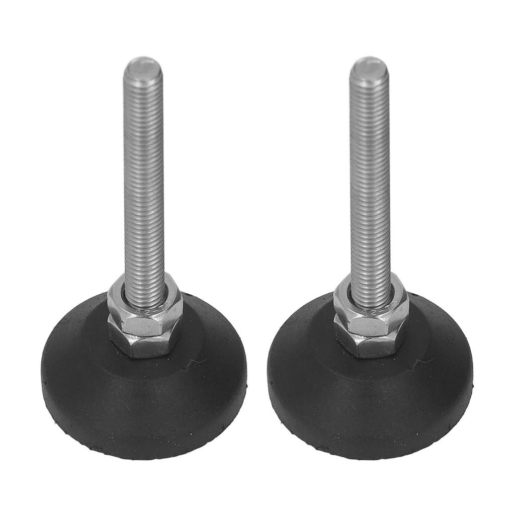 2PCS Furniture Glide Swivel Leveling Mounts Adjustable Nylon Rubber Base Leveling Pads D30xM6x50