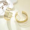 European and American jewelry fashion personality exaggerated irregular cold wind metal earrings C-shaped large earrings earrings