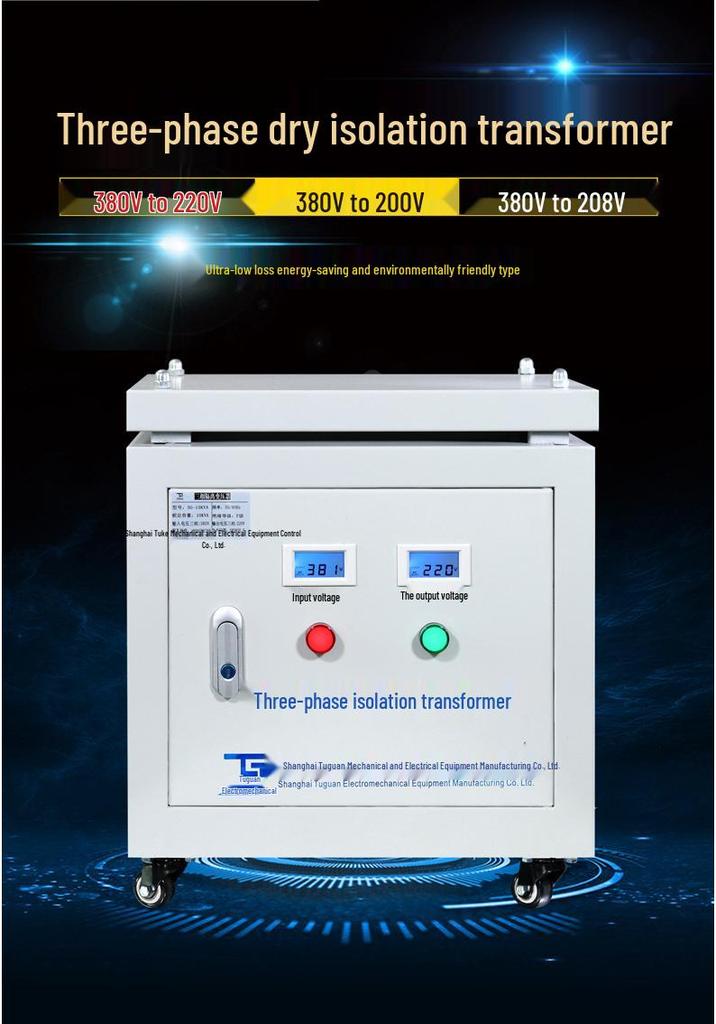 660V/480V to 380V/220V/200V Three-Phase 20KVA Dry-Type Isolation Transformer, 30KW/50KVA.