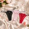 Hollow Out Women's Thongs Mesh T-back Briefs Lingerie Lace Thongs Lingerie