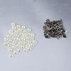 30/50pcs Pants Garment Crafts DIY Cloth Button Scrapbooking Half Round Pearl Rivets