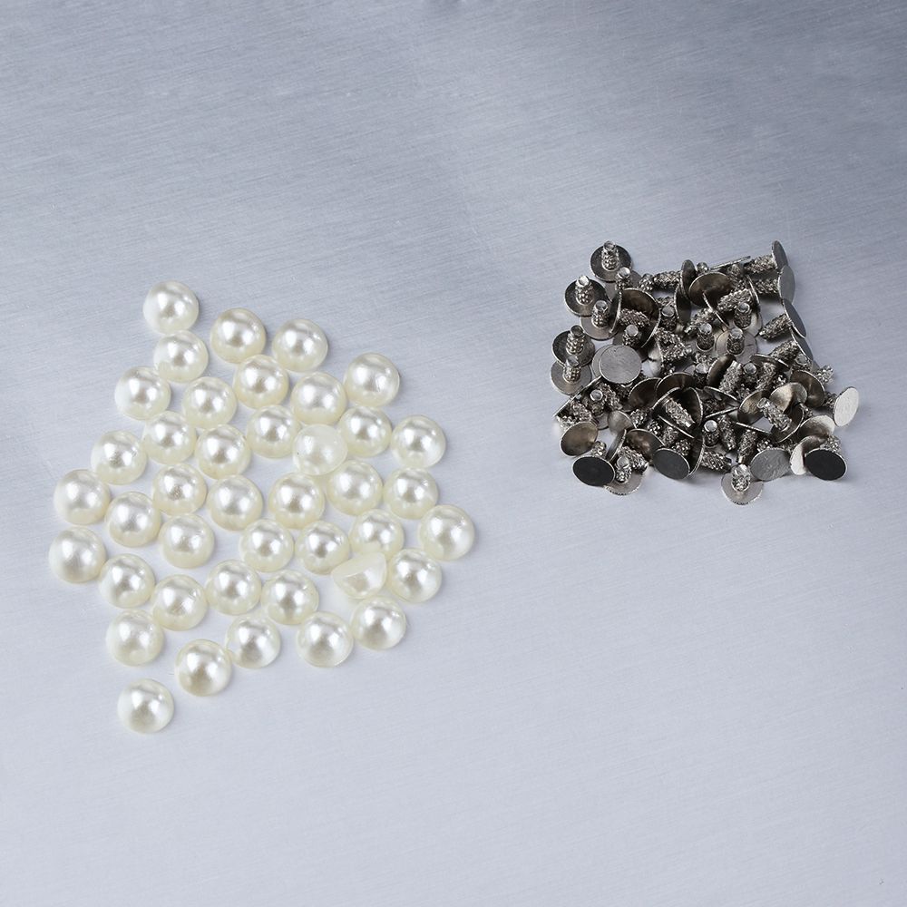 30/50pcs Pants Garment Crafts DIY Cloth Button Scrapbooking Half Round Pearl Rivets