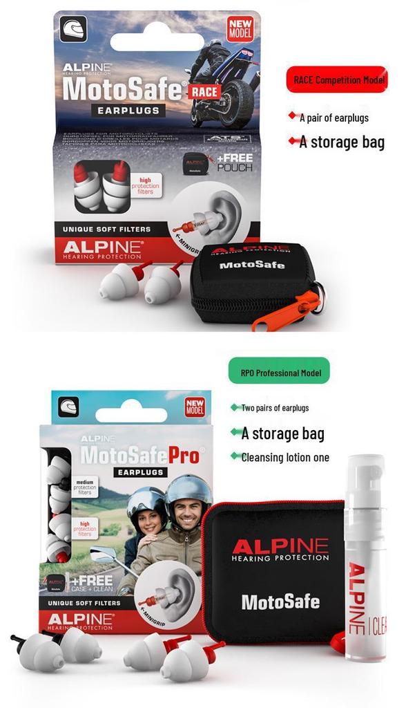 Alpine Netherlands Motorcycle Safety Earplugs for Noise Reduction in Cycling and Driving