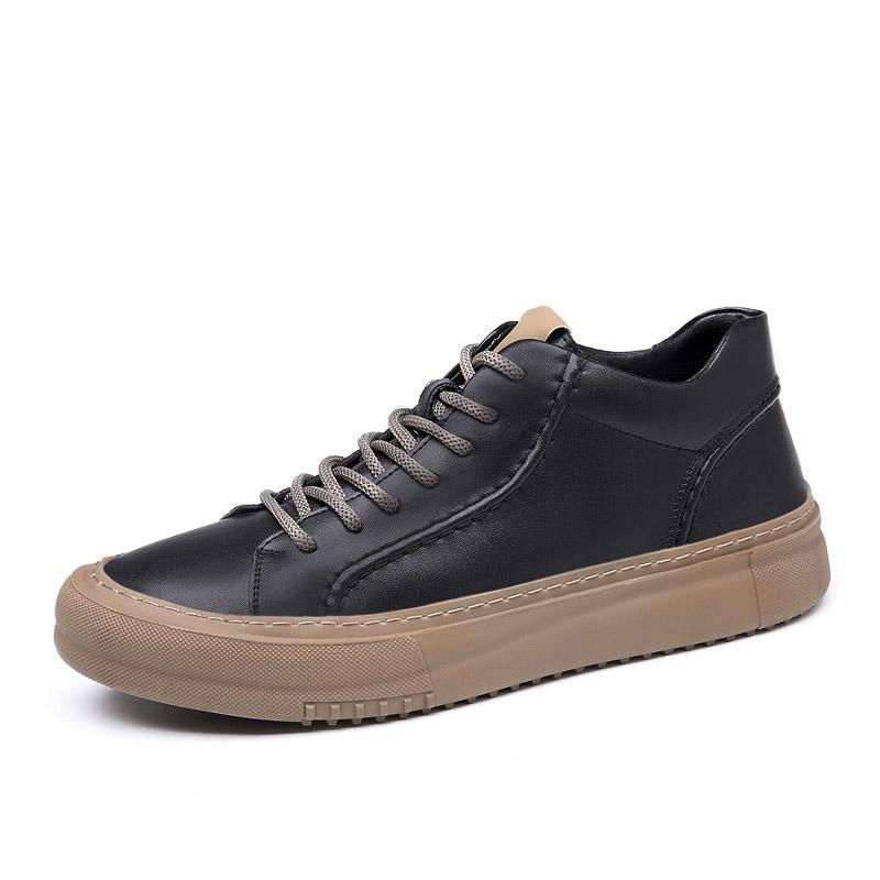 Весна Осень Лидер продаж Мужская натуральная кожа Повседневная обувь Массажная подошва Спортивная обувь Высокий покрой Модные мужские Оксфорды