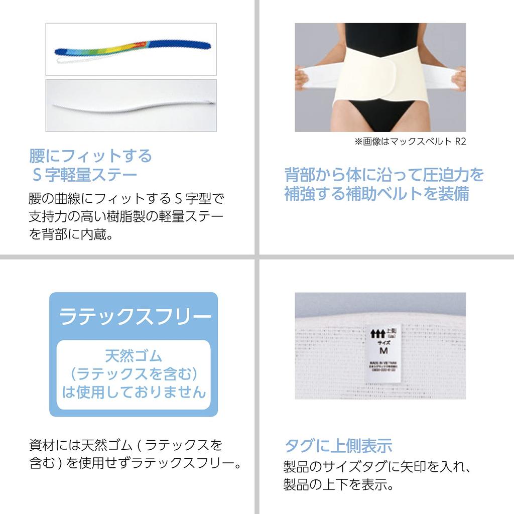 Nippon Sigmax Max Belt Me2 Lower Back Pain Belt Corset Waist Supporter Medical Supplies Manufacturer 322202(M)