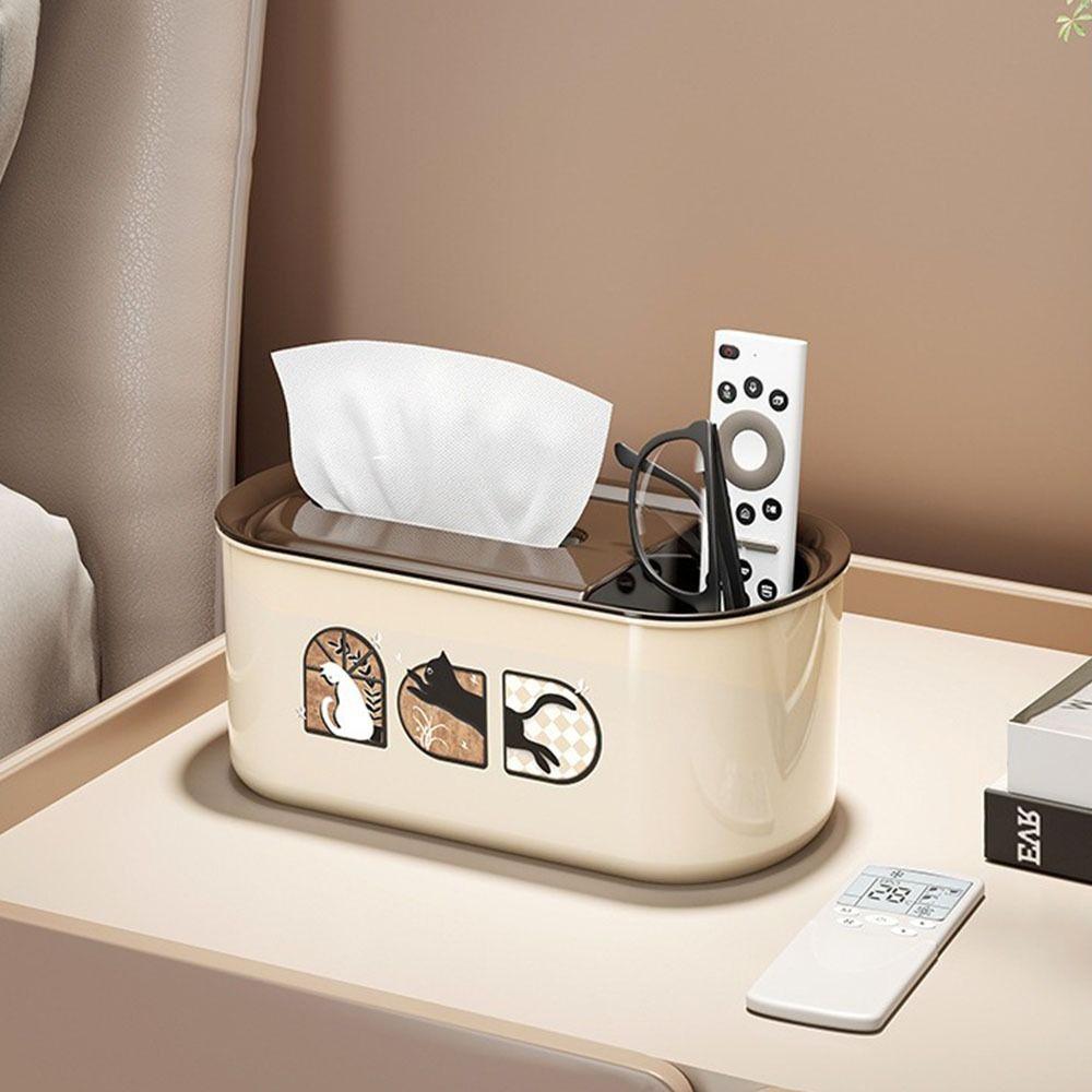Rectangular Tissue Holder Plastic Paper Box Creative Tissue Storage Box Living Room