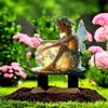 Catching Light Ball Design Fairy Mini Figurine Acrylic Garden Stake  Courtyard